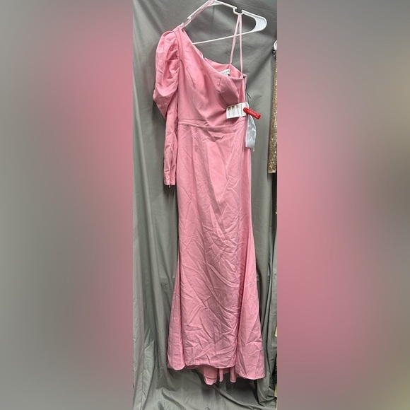 IEENA FOR MAC DUGGAL 26592 / 70149 NWT One Shoulder Puff Sleeve Gown - Picture 5 of 6